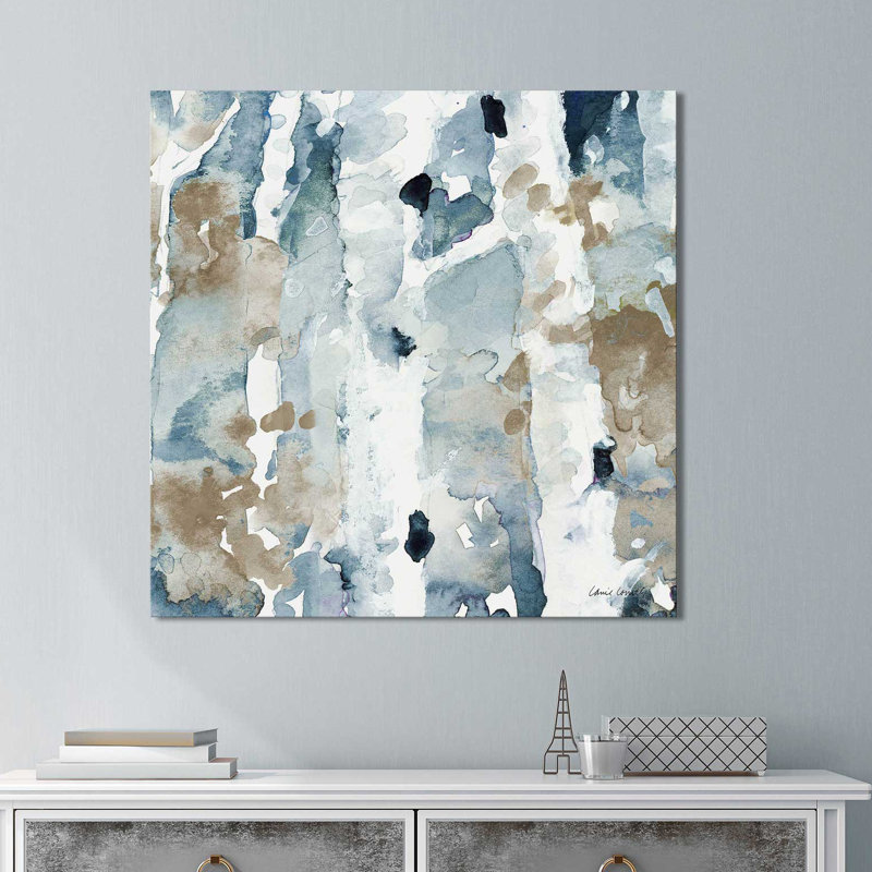 «Blue On The Hill Square II», reproduction d'art sur toile, H 18 po x l 18 po x P 1 po, Toile tendue