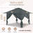 13 Ft. W x 13 Ft. D Powder Coated Steel Patio Gazebo-96333394