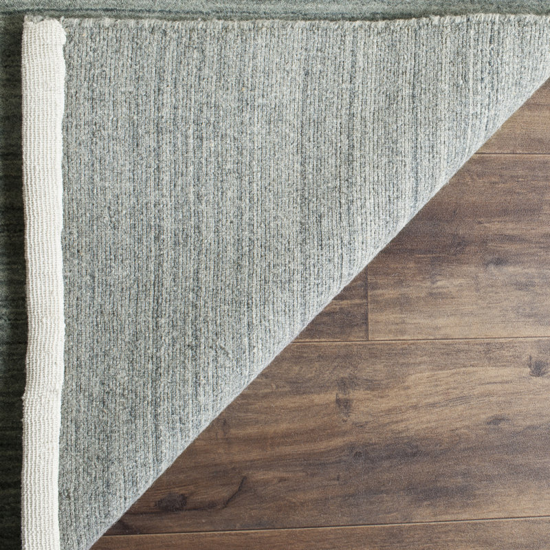 Tapis de couleur unie en laine / coton tissé à la main Thendara, Rectangle 4 pi x 6 pi
