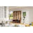 Farmhouse Hall Tree With 4 Rattan Doors, Versatile 4-In-1 Bench With 6 Hooks, Mid-Century Shoe Cabinet With Adjustable Shelf For Living Room, Walnut, 55.1"W , Shoe Storage-289757637