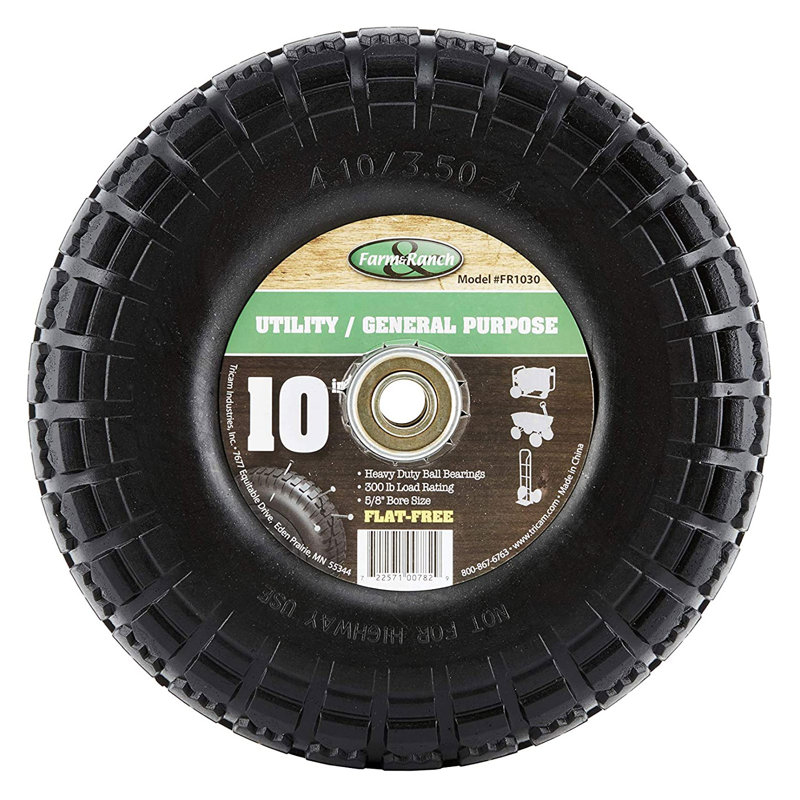 Tricam Farm And Ranch 10 Inch No Flat Replacement Turf Tire For Utility Carts
