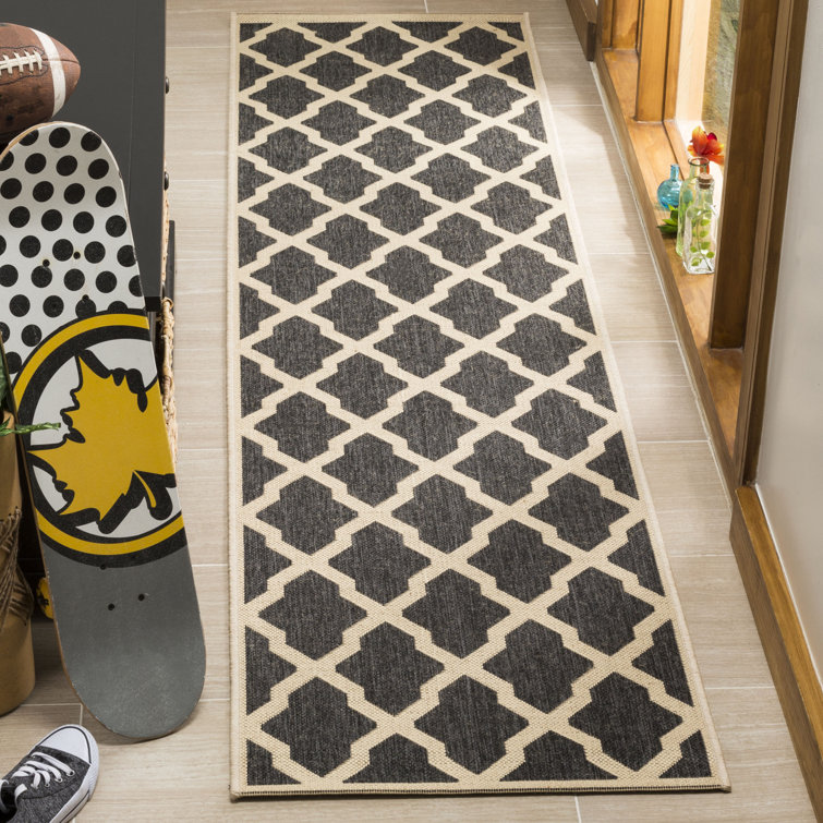 Tapis noir / crème Ferrill