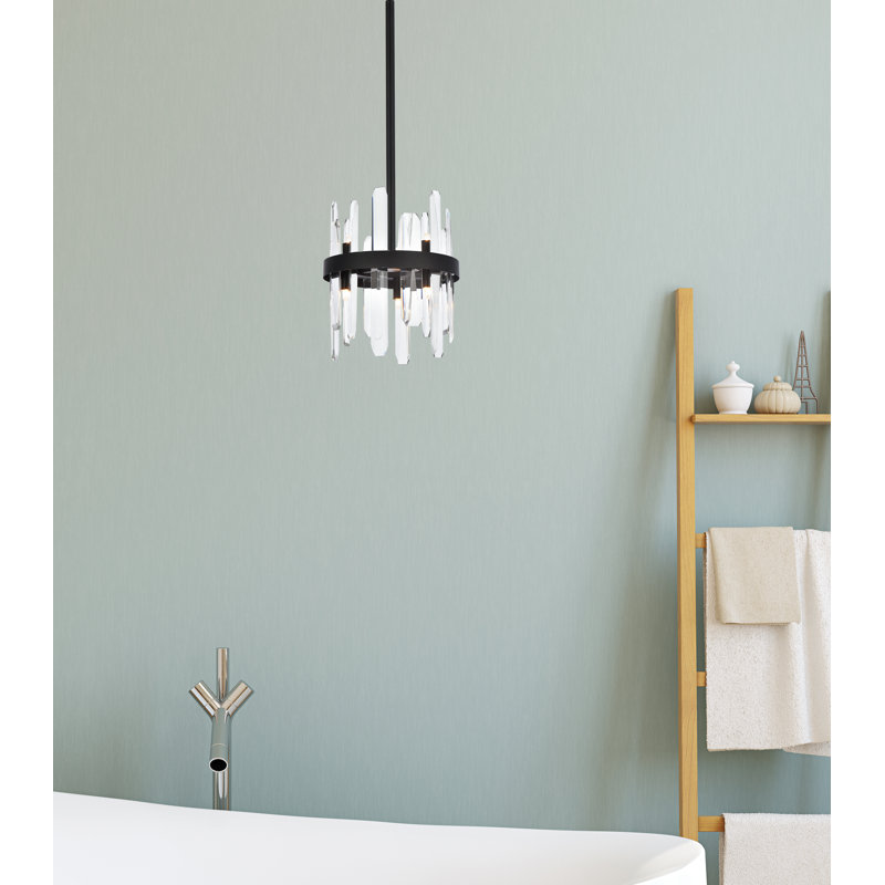Marlow 6 - Light Unique/Statement Pendant, Black, 57.5" H x 10" W x 10" D