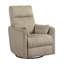 Moderne pivotant fauteuil inclinable brun en microfibre rembourré moelleux confort oreillers assortis meubles de salon 1pc-75437170