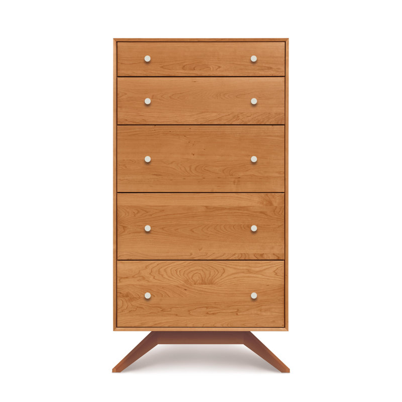 Astrid 5 Drawer Chest, Natural Cherry