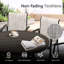 Chaises de jardin en métal pour 2 personnes, toutes résistantes aux intempéries, structure noire, respirante, empilable pour économiser de l'espace, structure extérieure avec revêtement en E, rouille, pour et-146015098
