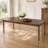 Rustic Wood Dining Table - Rectangular Design with Carved Turned Legs for Kitchen & Dining Room