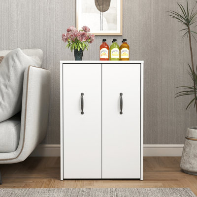 Étagère debout à 3 tablettes avec tiroir caché et beaucoup d'espace, blanc, l 20,21 po, pour chambre à coucher