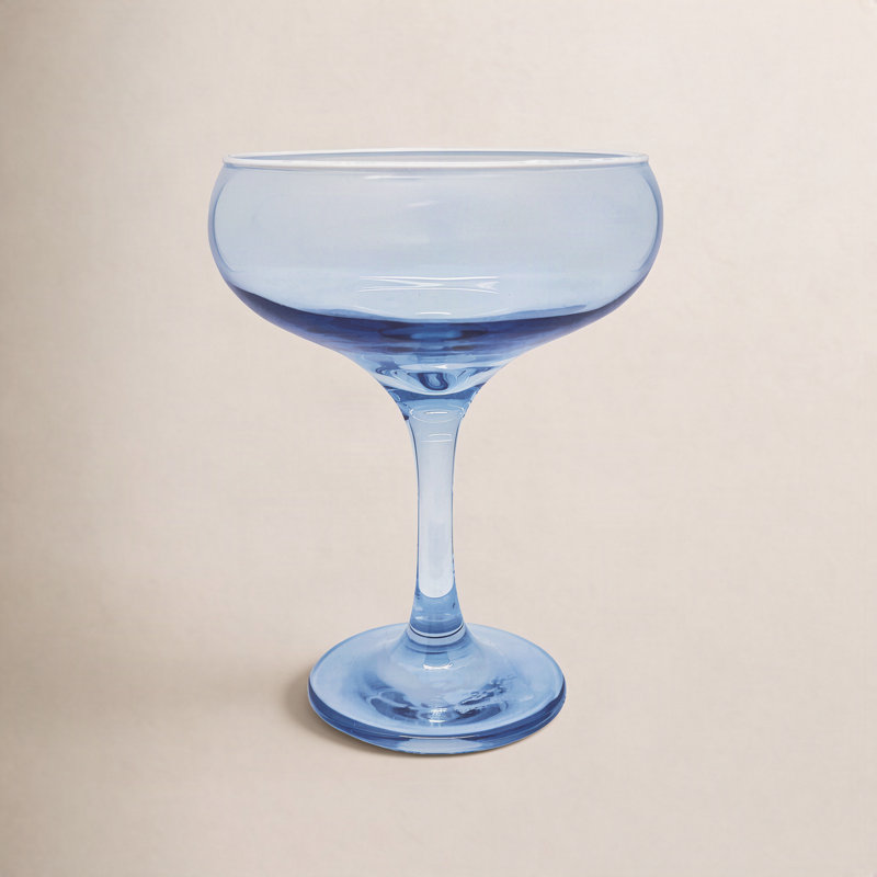 Fine Line Coupe Glass, Blue