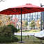 Parasol d'extérieur à double face rectangulaire 14,8 pi en orange. Tissu 100%, mécanisme pratique de parasol. Pour la cour, le bord de la piscine et la pelouse - auvent, facile à utiliser.