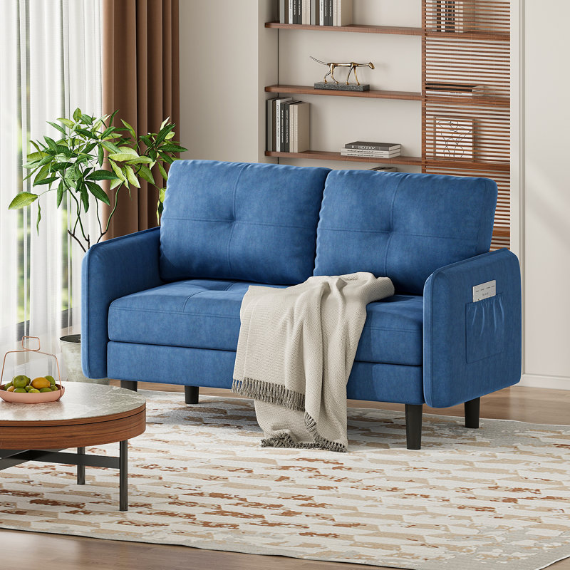 Sofa, Blue Velvet