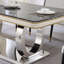 Table de salle à manger de luxe moderne 78,7 pouces