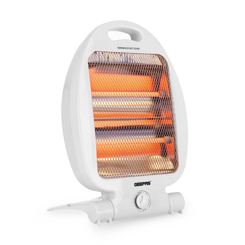 Geepas 800W Quartz Halogen Heater – Portable, 2 Heat Settings 400W/800W