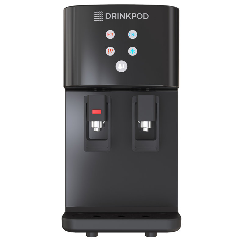 Black Countertop Bottleless Hot and Cold Water Dispenser with 4 Stage Purification