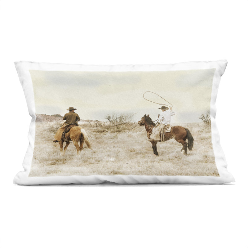 Coussin décoratif Wrangling Cowboys Western paire par Marcus Prime