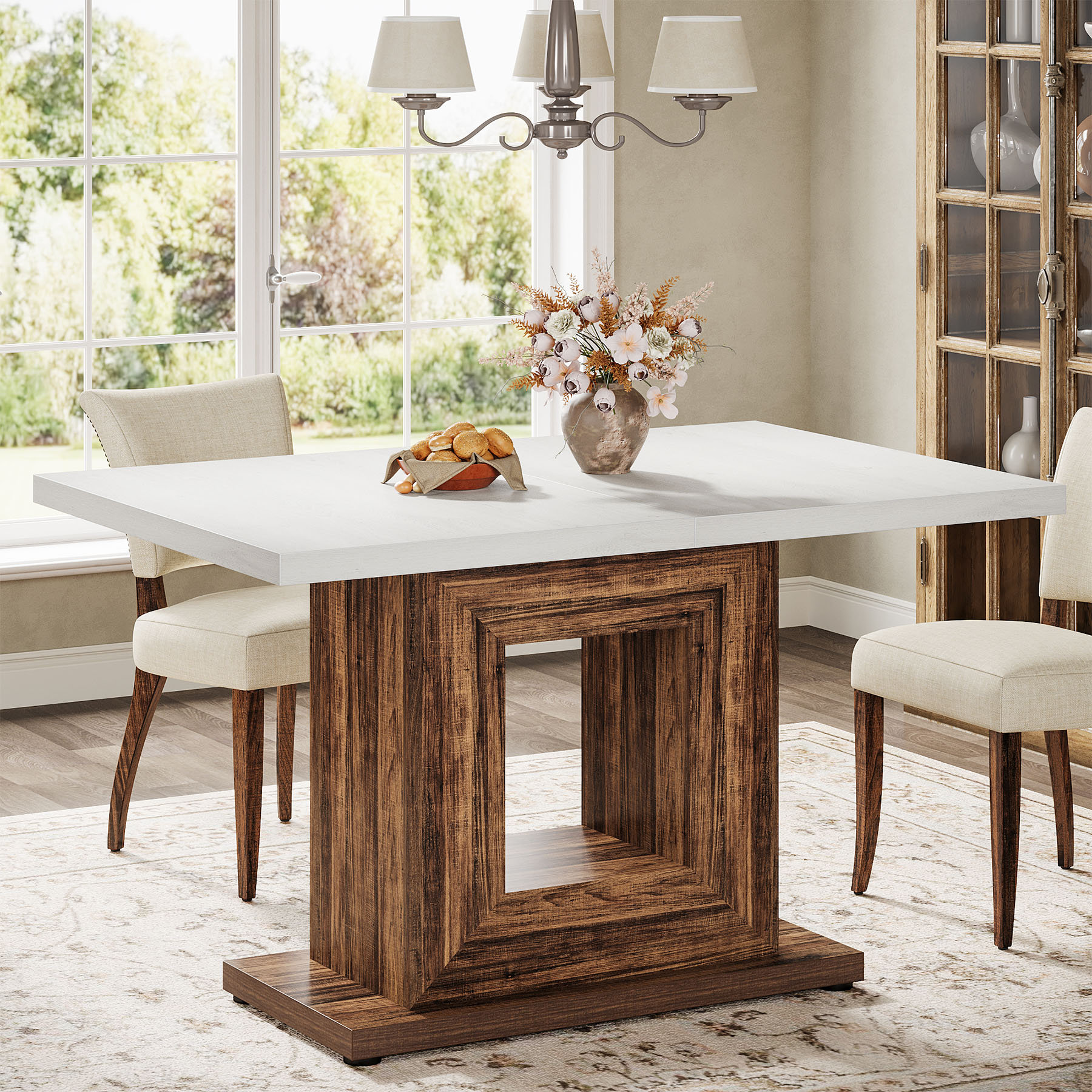 Wooden Dining Centerpiece For Square Dining Table Centerpiece For