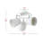 3-Light White Metal Flush Mount Ceiling Light, E26 Base, Dimmable, ETL Certified