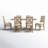Heymann Trestle Dining Table with Upholstered and Wood Chairs-162585731-205302929