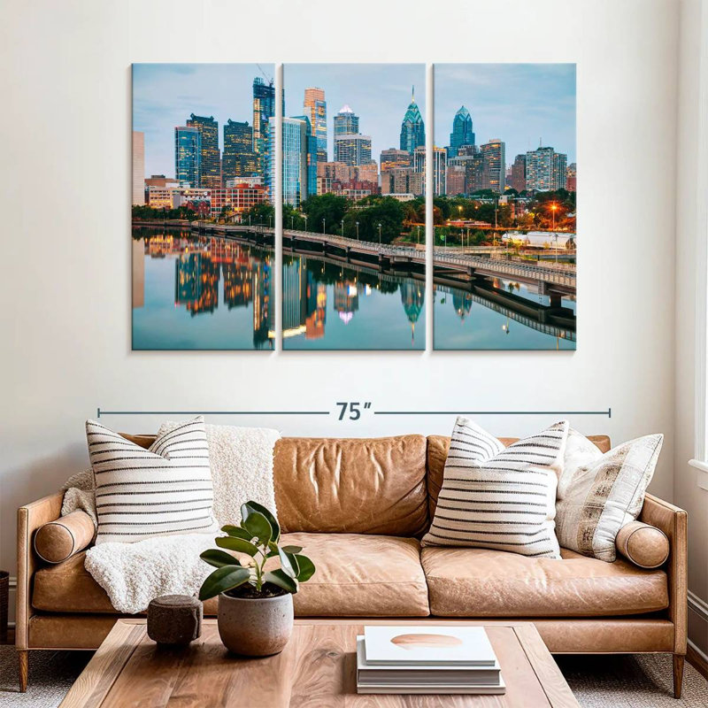 Sebbie Philadelphia Riverbank, H 42 po x l 65 po