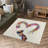 Soft Non-Woven Printed Rug Featuring an Intricate Botanical and Abstract Geometric Design Ideal for Infusing a Touch of Elegance into Any Living Space-114334504
