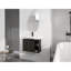 Meuble-lavabo mural 28 po avec lavabo en céramique blanche et porte à fermeture en douceur, emballage KD, chêne foncé-129669743