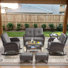 Gaetanino 7-Pieces Outdoor Conversation Set with Gliders and Cushions