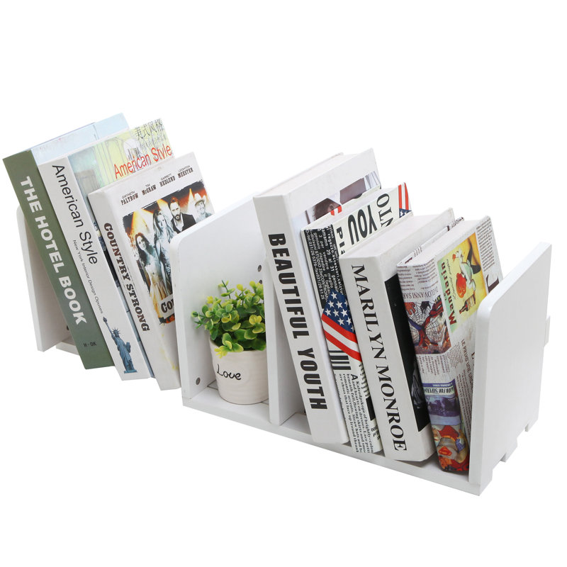 Alzbetka Manufactured Wood Expandable Bookshelf File Storage Desk Organiser