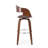 Mid-Century Modern Wooden Frame Swivel Bar Stool-1169324572