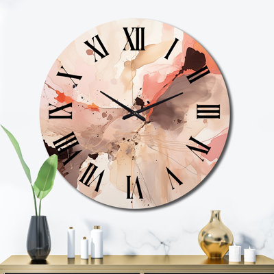 Horloge murale en métal Distant Clouds Abricot Crush Infusion III