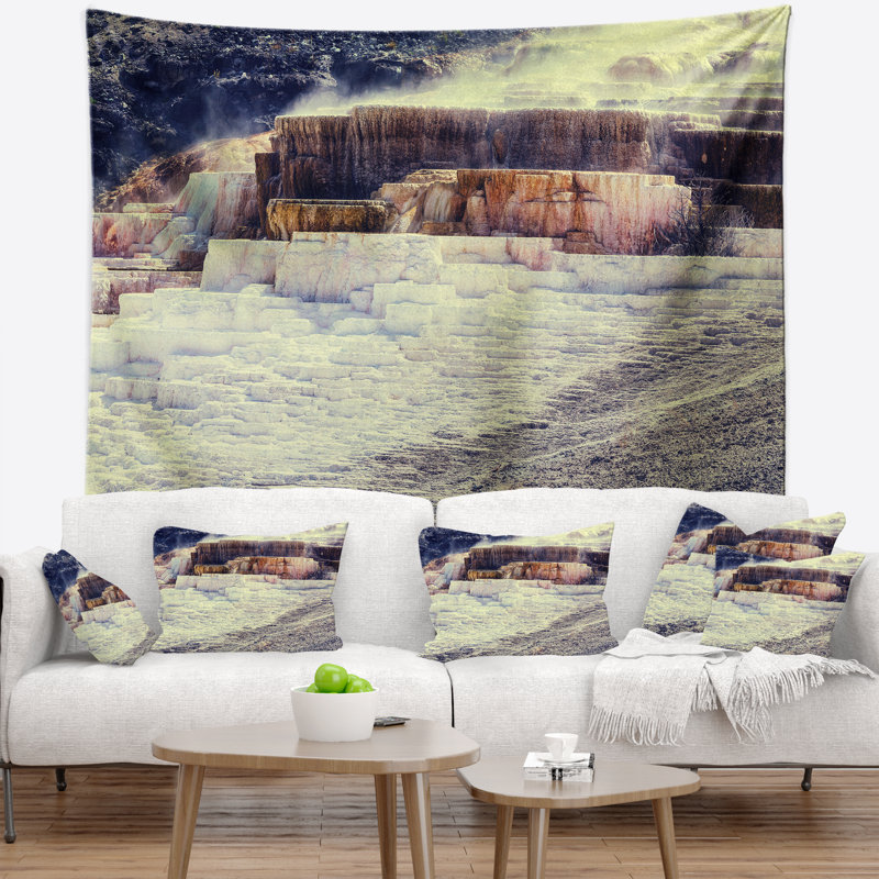 Seascape hot springs dans tapisserie yellowstone, H 32 po x l 39 po