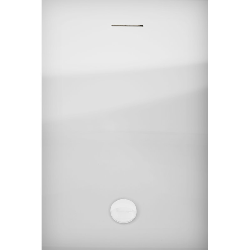 Baignoire autoportante 59 "avec drain interne Streamline, Blanc lustré