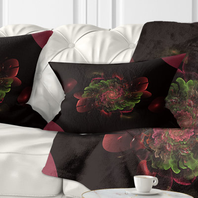 Coussin lombaire à fleur arrondie floral