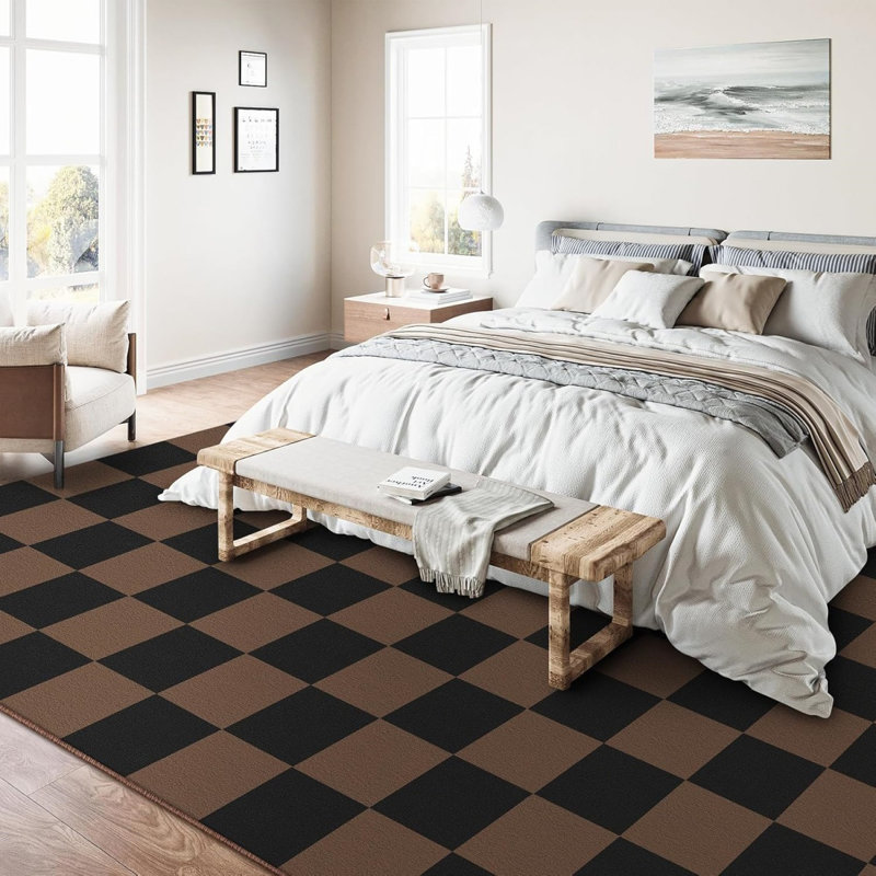 Plaid Machine Tufted 140cm X 200cm Area Rug