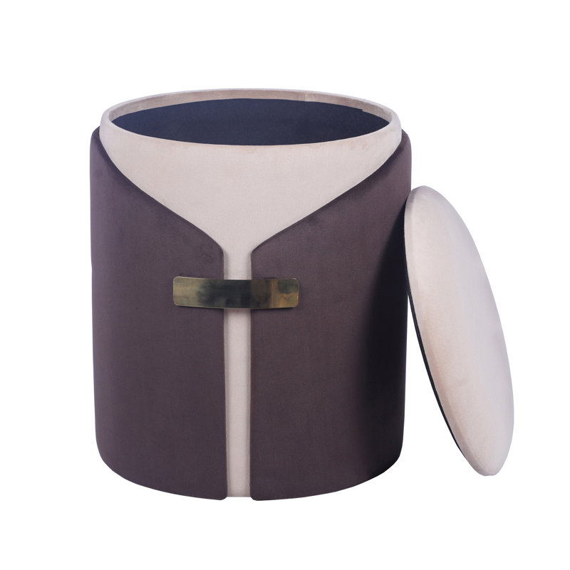 Repose-pieds deux tons avec rangement ou tabouret de coiffeuse