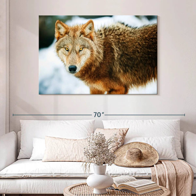 Brampt Brown Wolf, 32" H x 48" W