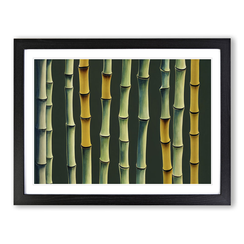 Inspirational Bamboo Forest - Framed Print, Black, 46cm H x 64cm W x 2cm D