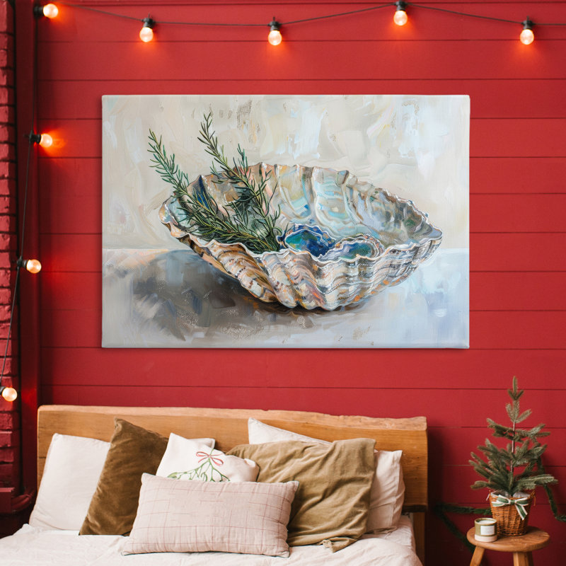 Bord de mer côtier et toile de sapin, design par Petal Prints Design, H 30 po x l 45 po