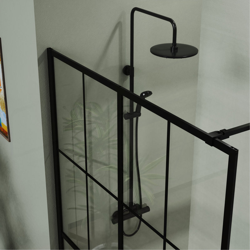 Écran de douche 46 po x 72 po noir