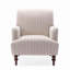 Chaise avec accoudoirs rayée