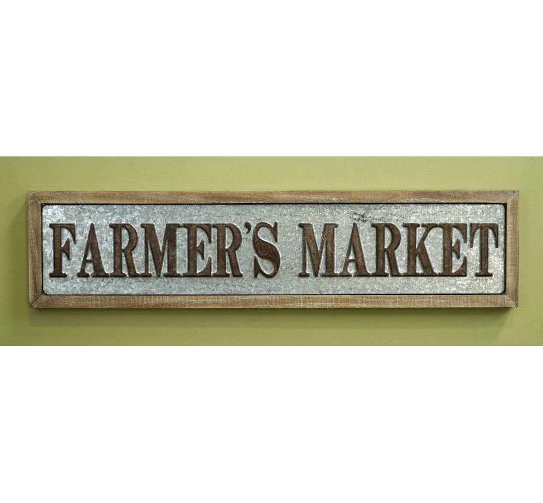 Farmhouse Wall Decor on Metal Gracie Oaks