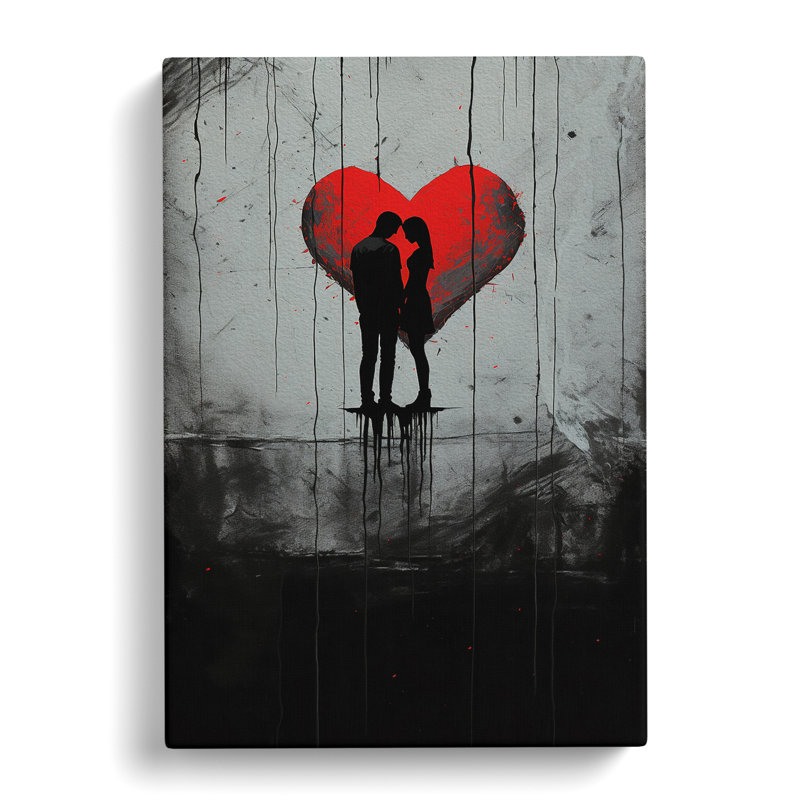 Lovers Minimalism Art No.2 - No Frame Print, 50cm H x 35cm W x 3cm D