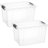 Superio 26 Qt. Clear Storage Bin with Lid, Plastic Organizing Storage Box for Home-84381388