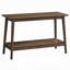 Console de canapé Fexy, plateau de 48 pouces avec tablette inférieure, brun noyer