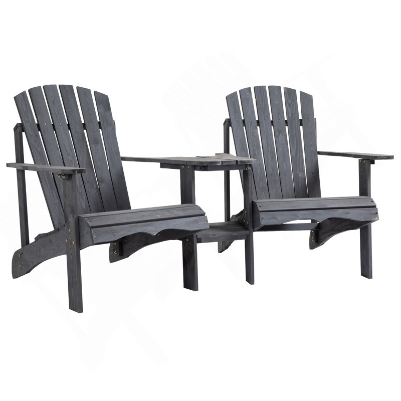 Chaises avec table et banc d'extérieur