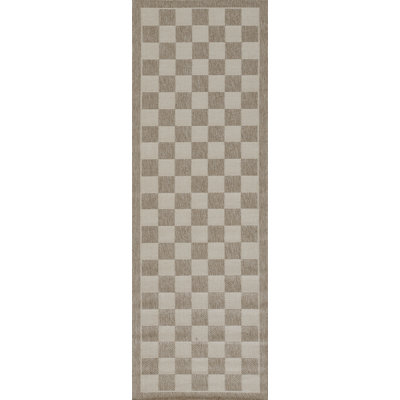 Erin Gates by Momeni Saybrook Check Gray Indoor / Outdoor Area Rug