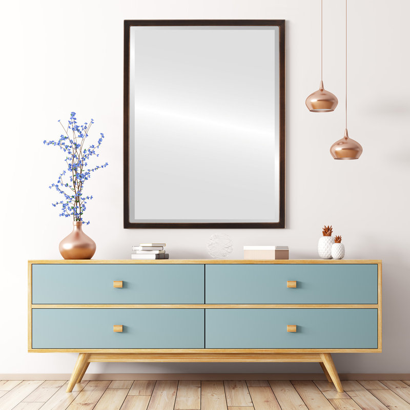 Campblin Rectangle Mirror, 17.12" H x 21.12" W, Rubbed Bronze