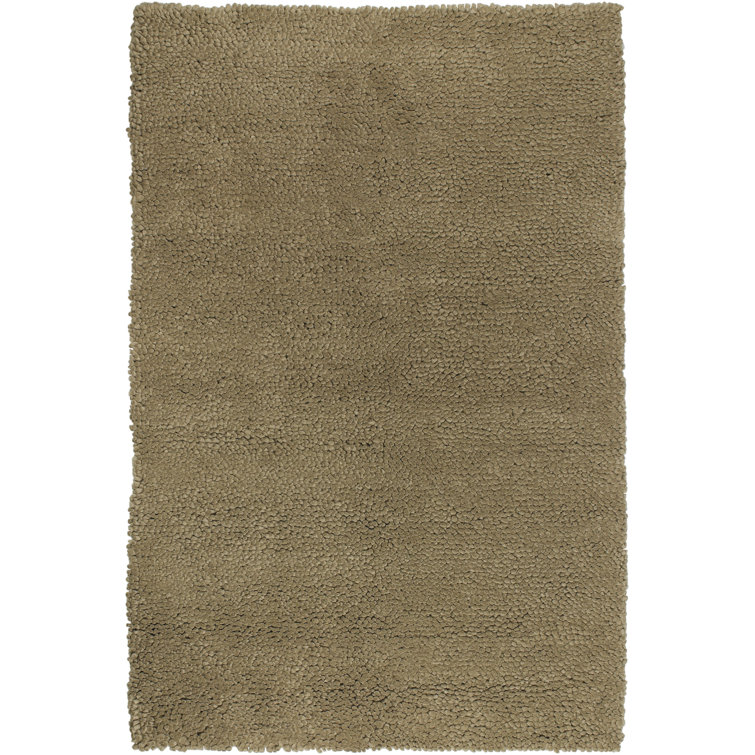 Tapis en laine tissé à plat à la main chameau/lime Bonney