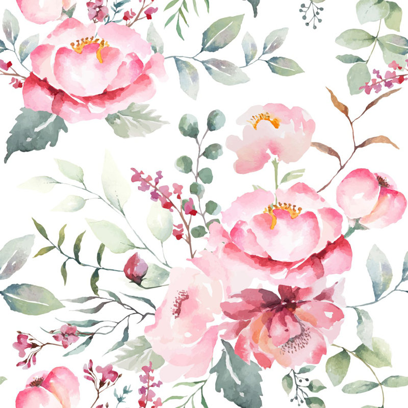 Floral Tile, 10.4' L x 125" W