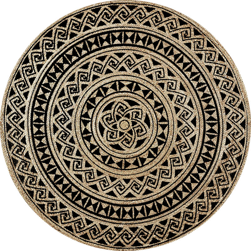 Round Aribah Oriental Area Rug, Round 120cm