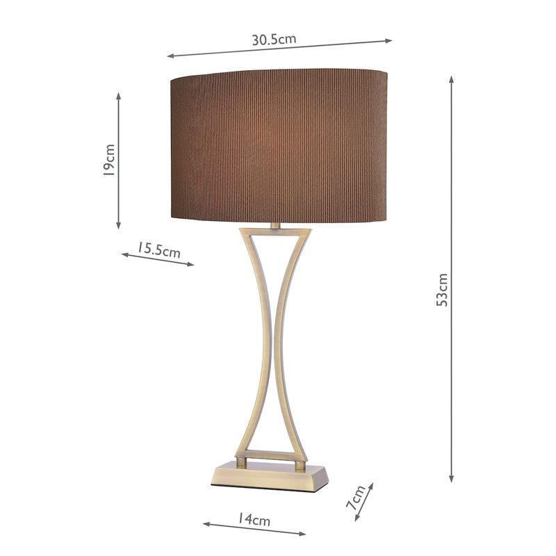 Filton Metal Table Lamp, Brass
